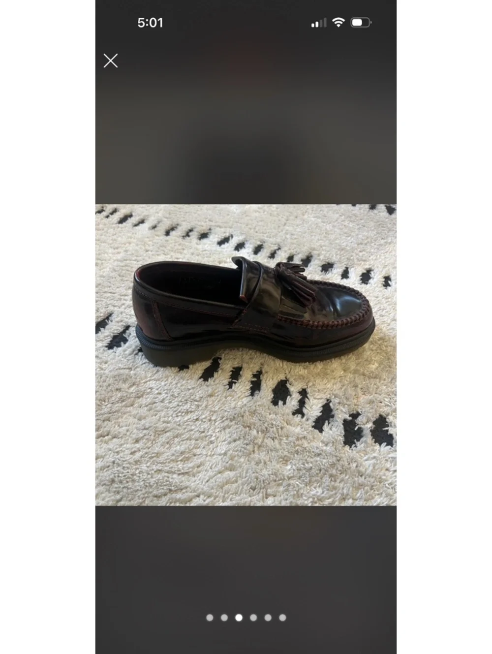 Dr. Martens Tassel Loafers in Burgundy Leather